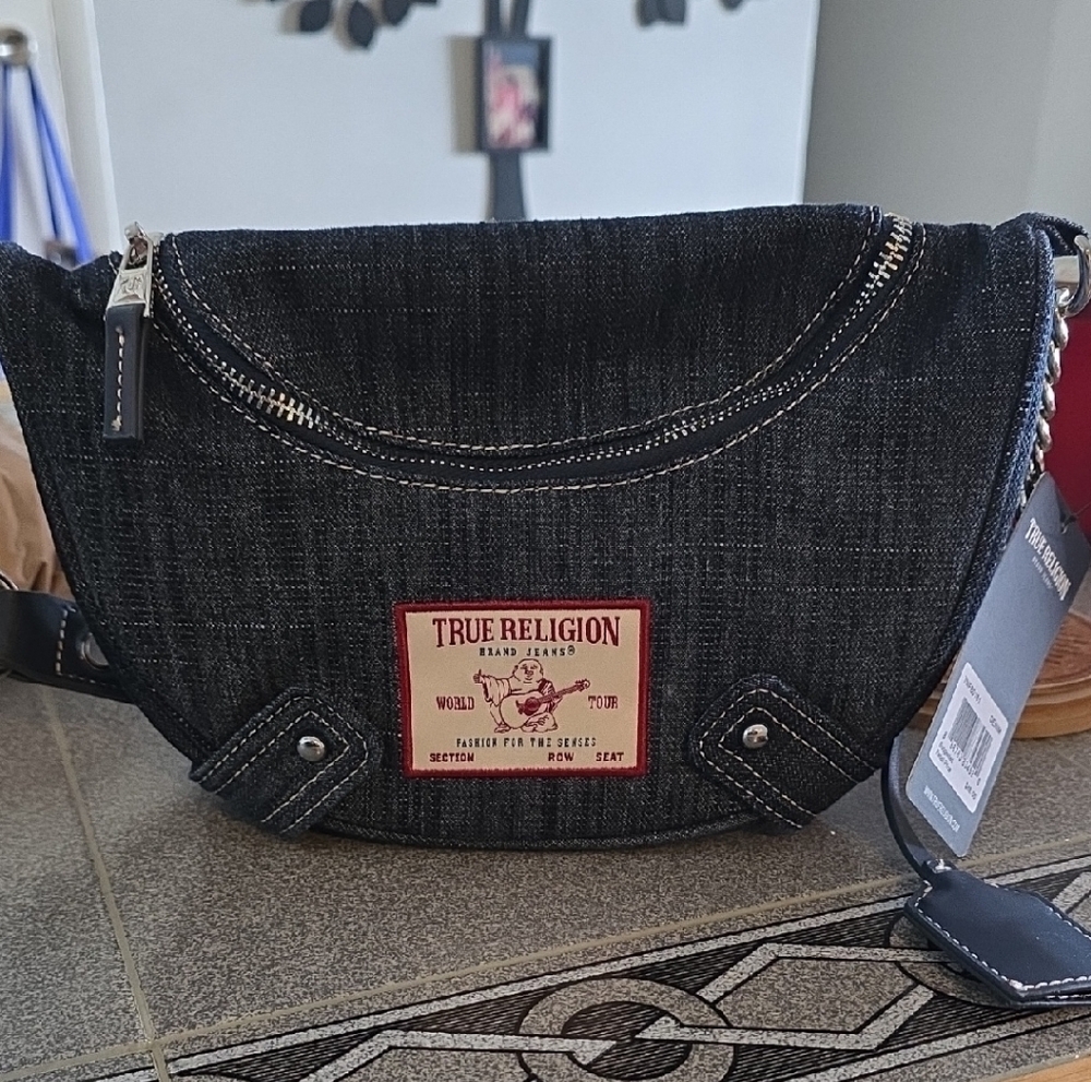True Religion Dark Denim Belt Bag